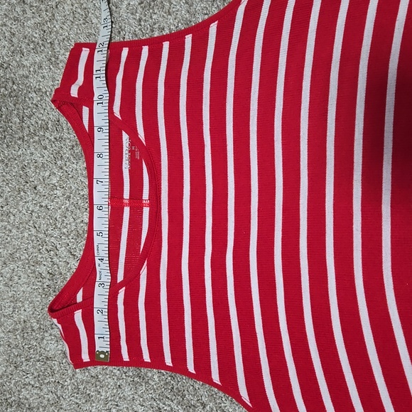 Merona red and white striped tank in medium - Picture 7 of 11